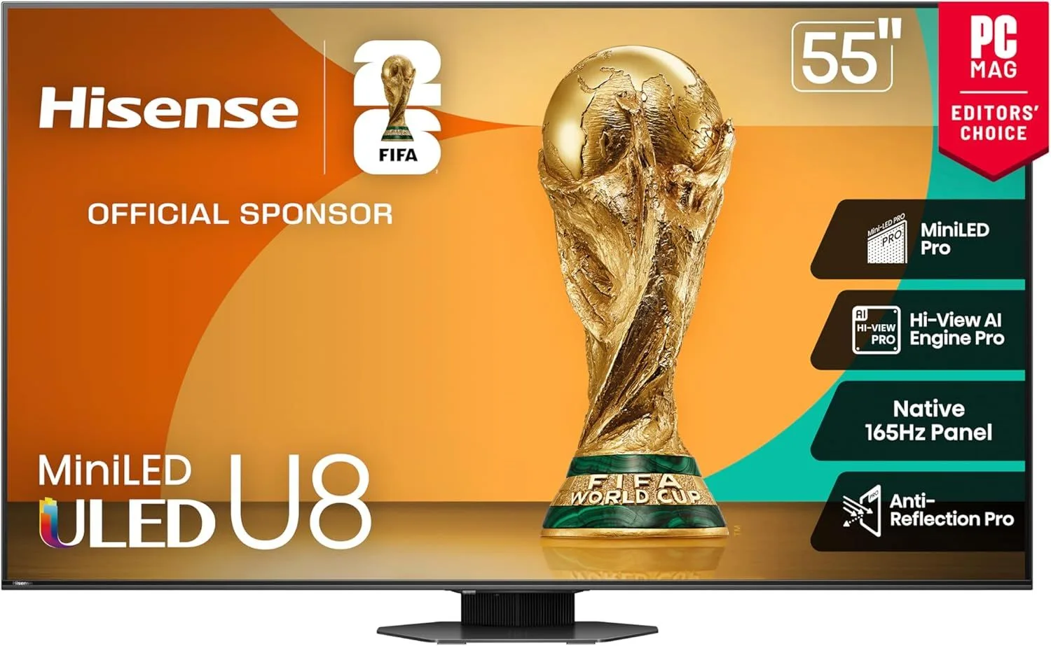 Hisense 55" U8QG Mini-LED 144Hz Smart Google TV
