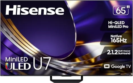 Hisense 65" U7 Mini-LED ULED 4K Google TV (65U7SG, 2026)