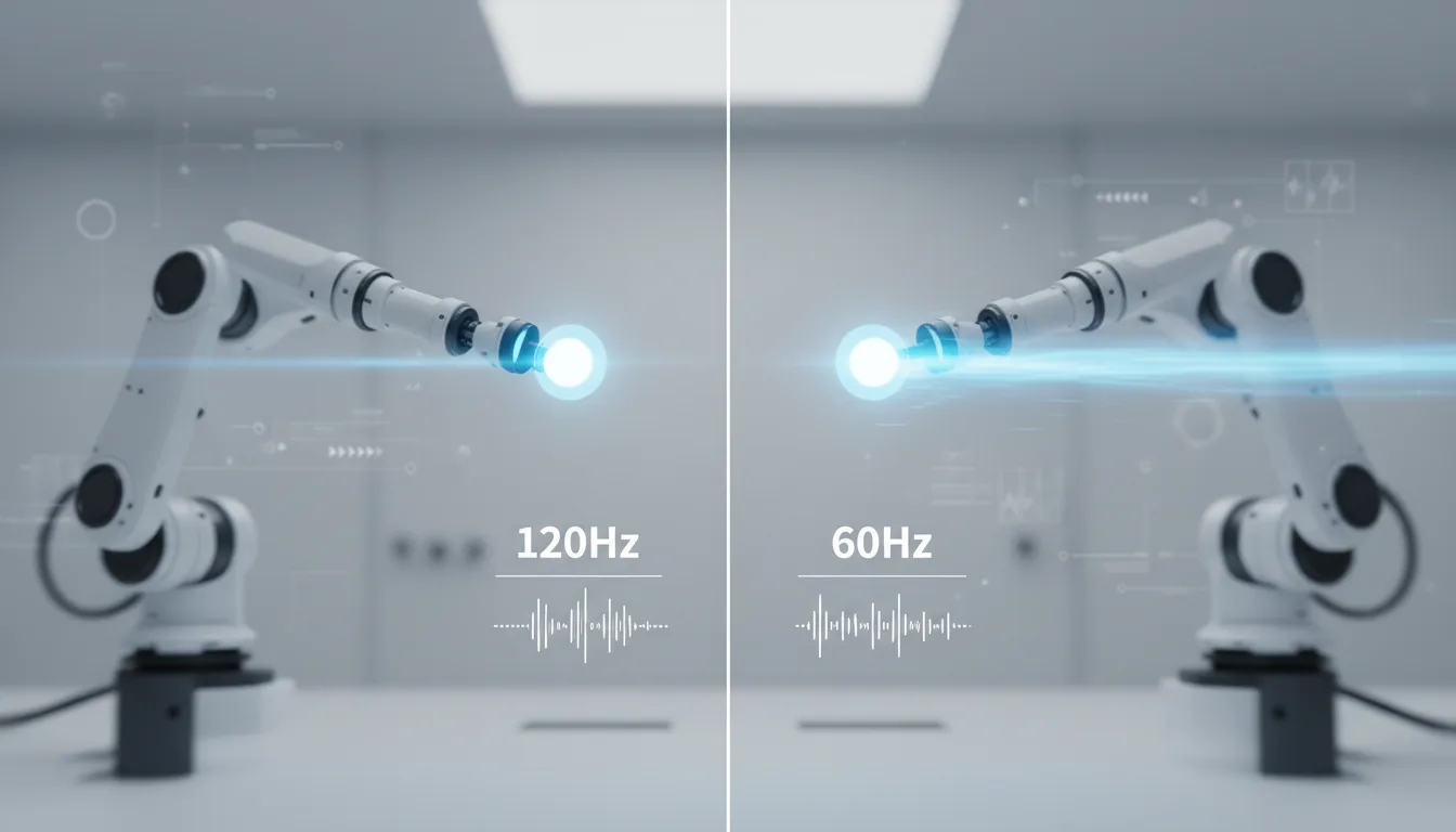TV refresh rate comparison showing 60Hz vs 120Hz motion clarity